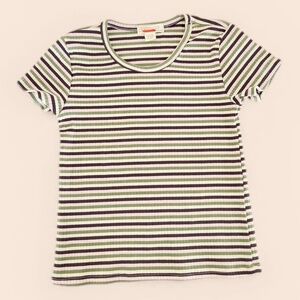 Full Tilt Ribbed Striped Cotton Tee Girls Size M NWOT